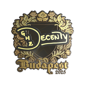 Sticker | decenty (Gold) | Budapest 2025 CS2 skin