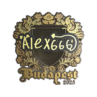 Sticker | alex666 (Gold) | Budapest 2025 CS2 skin