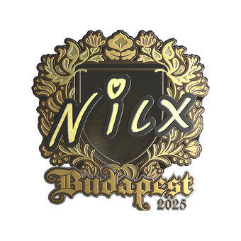 Sticker | nicx (Gold) | Budapest 2025 CS2 skin