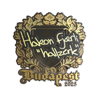 Sticker | hallzerk (Gold) | Budapest 2025 CS2 skin
