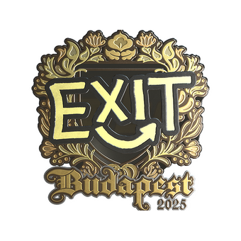 Sticker | exit (Gold) | Budapest 2025 CS2 skin