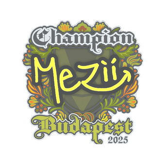 Sticker | mezii (Champion) | Budapest 2025 CS2 skin