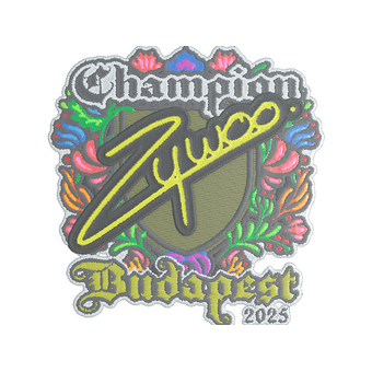 Sticker | ZywOo (Embroidered, Champion) | Budapest 2025 CS2 skin