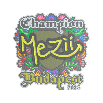 Sticker | mezii (Embroidered, Champion) | Budapest 2025 CS2 skin