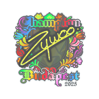 Sticker | ZywOo (Holo, Champion) | Budapest 2025 CS2 skin
