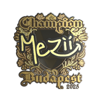 Sticker | mezii (Gold, Champion) | Budapest 2025 CS2 skin