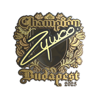 Sticker | ZywOo (Gold, Champion) | Budapest 2025 CS2 skin