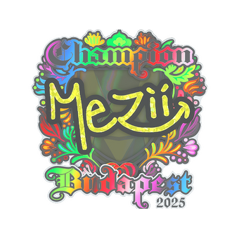 Sticker | mezii (Holo, Champion) | Budapest 2025 CS2 skin