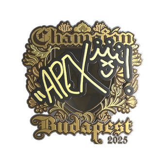 Sticker | apEX (Gold, Champion) | Budapest 2025 CS2 skin