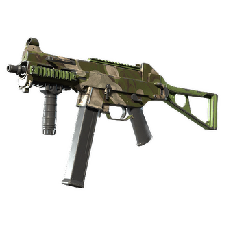 UMP-45 | Green Swirl (Well-Worn) CS2 skin