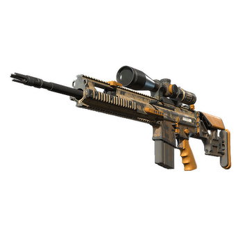 SCAR-20 | Short Ochre (Battle-Scarred) CS2 skin