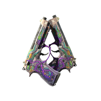 StatTrak™ Dual Berettas | Flora Carnivora (Well-Worn) CS2 skin