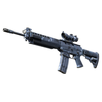 SG 553 | Night Camo (Well-Worn) CS2 skin