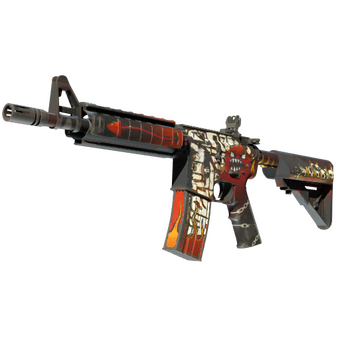 M4A4 | Hellfire (Well-Worn) CS2 skin