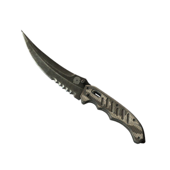 ★ Flip Knife | Black Laminate (Battle-Scarred) CS2 skin