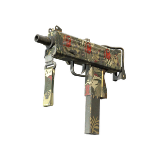 StatTrak™ MAC-10 | Monkeyflage (Battle-Scarred) CS2 skin