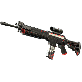 SG 553 | Cyrex (Battle-Scarred) CS2 skin