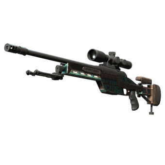 SSG 08 | Azure Glyph (Well-Worn) CS2 skin