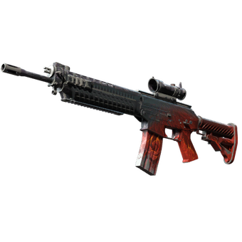 SG 553 | Darkwing (Battle-Scarred) CS2 skin