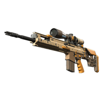 SCAR-20 | Short Ochre (Well-Worn) CS2 skin