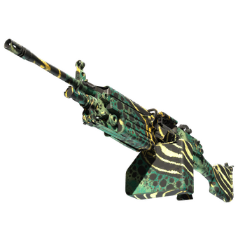 M249 | Emerald Poison Dart (Minimal Wear) CS2 skin