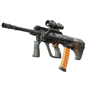 AUG | Amber Slipstream (Well-Worn) CS2 skin