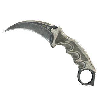 ★ Karambit | Black Laminate (Well-Worn) CS2 skin