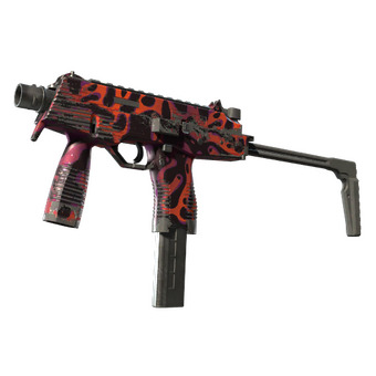 MP9 | Ruby Poison Dart (Well-Worn) CS2 skin