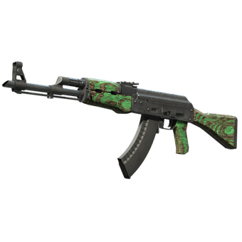 AK-47 | Green Laminate (Well-Worn) CS2 skin