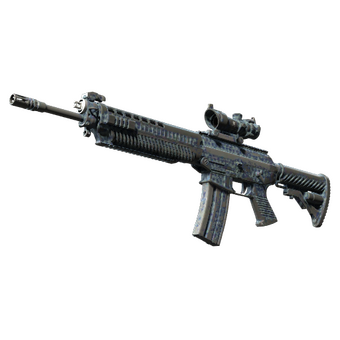 Souvenir SG 553 | Waves Perforated (Battle-Scarred) CS2 skin