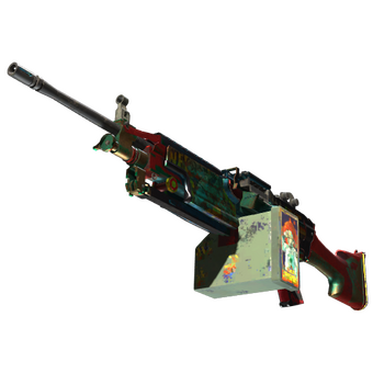 StatTrak™ M249 | Nebula Crusader (Battle-Scarred) CS2 skin