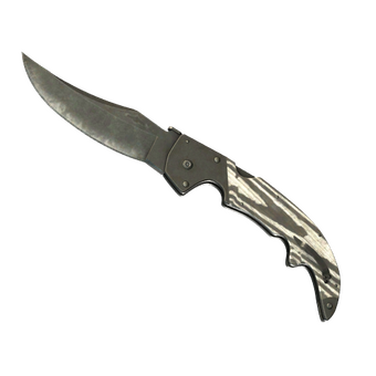 ★ StatTrak™ Falchion Knife | Black Laminate (Battle-Scarred) CS2 skin