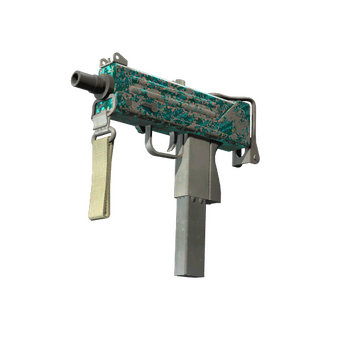 MAC-10 | Malachite (Battle-Scarred) CS2 skin