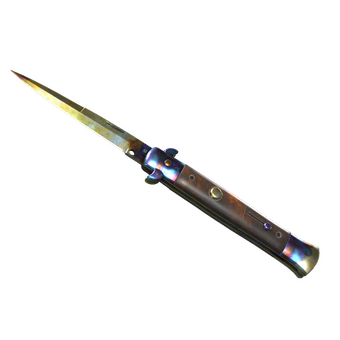 ★ StatTrak™ Stiletto Knife | Case Hardened (Well-Worn) CS2 skin