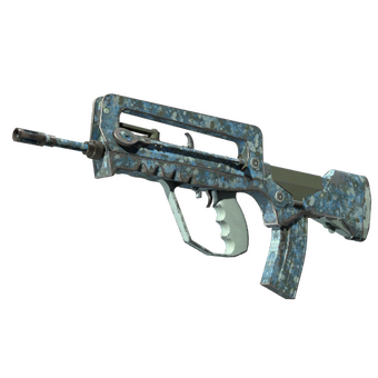 Souvenir FAMAS | Cyanospatter (Well-Worn) CS2 skin