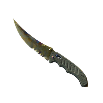 ★ StatTrak™ Flip Knife | Case Hardened (Battle-Scarred) CS2 skin