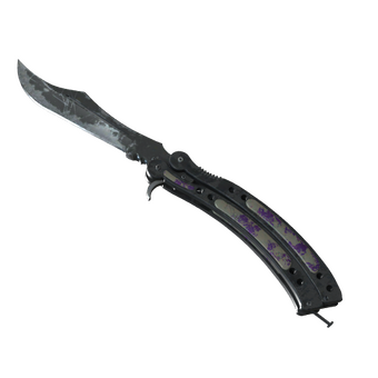 ★ StatTrak™ Butterfly Knife | Ultraviolet (Battle-Scarred) CS2 skin