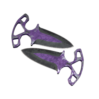 ★ StatTrak™ Shadow Daggers | Ultraviolet (Battle-Scarred) CS2 skin
