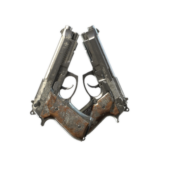Dual Berettas | Silver Pour (Battle-Scarred) CS2 skin