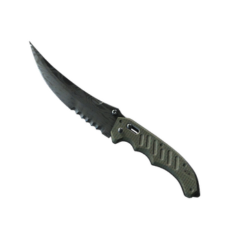 ★ StatTrak™ Flip Knife | Damascus Steel (Battle-Scarred) CS2 skin