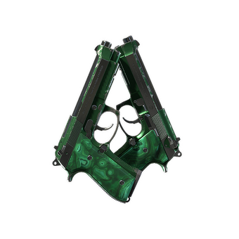 Souvenir Dual Berettas | Polished Malachite (Field-Tested) CS2 skin