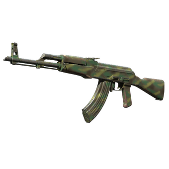 Souvenir AK-47 | Jungle Spray (Well-Worn) CS2 skin